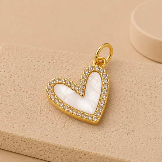 Ivory Heart Charm