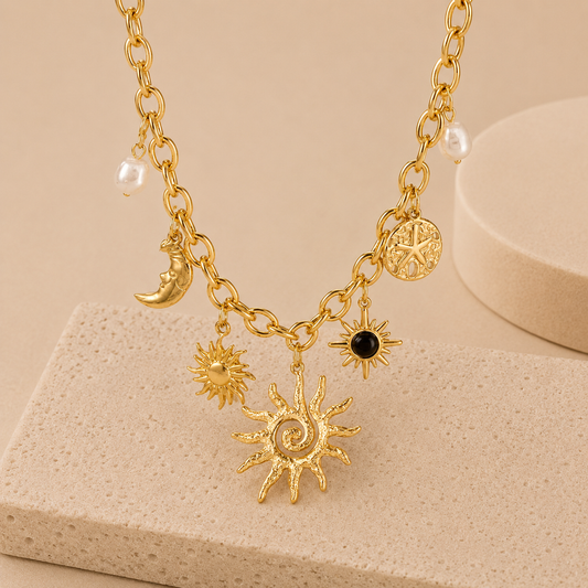 Eternal Sun Charm Necklace